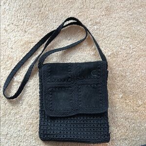 Black Crochet Shoulder Bag